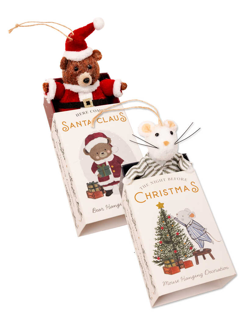 Produktbild zu Weihnachtsanhnger Santa Claus & Mouse 2er-Set