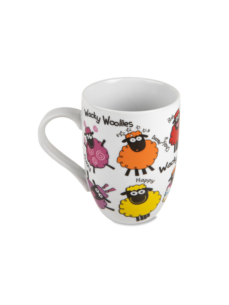 Alternatives Bild 1 zu Kaffeebecher Wacky Woollies mit bunten Schafen