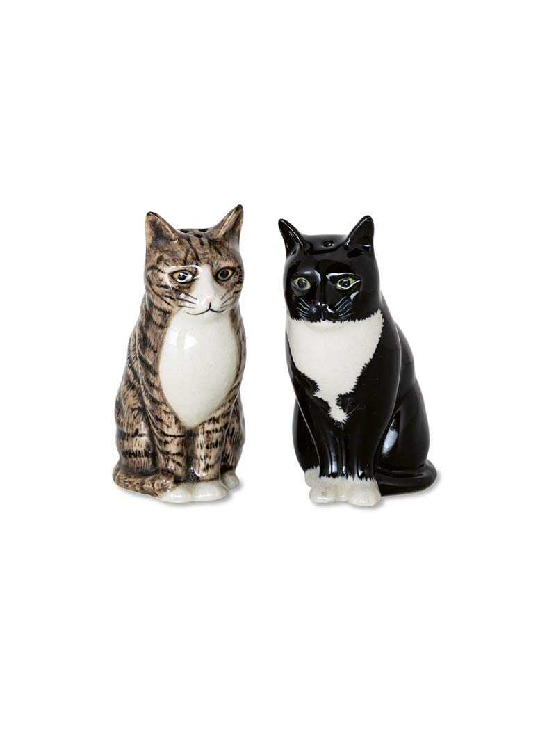 Salz- und Pfefferstreuer aus Keramik in Katzenform
