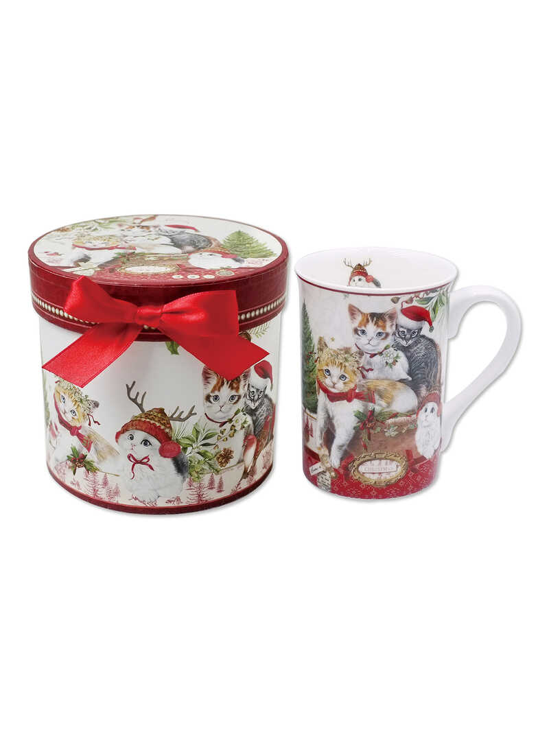 Produktbild zu Weihnachtsbecher mit Katzen