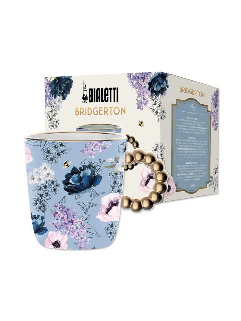 Produktbild zu Henkelbecher Bridgerton im Regency Stil mit Blumen