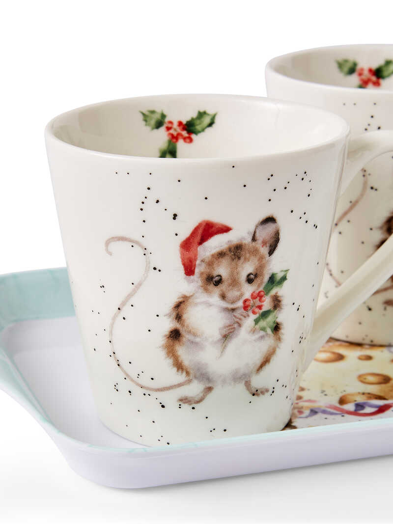 Alternatives Bild 3 zu Becherset mit kleinem Tablett Christmas Mouse & Cheese
