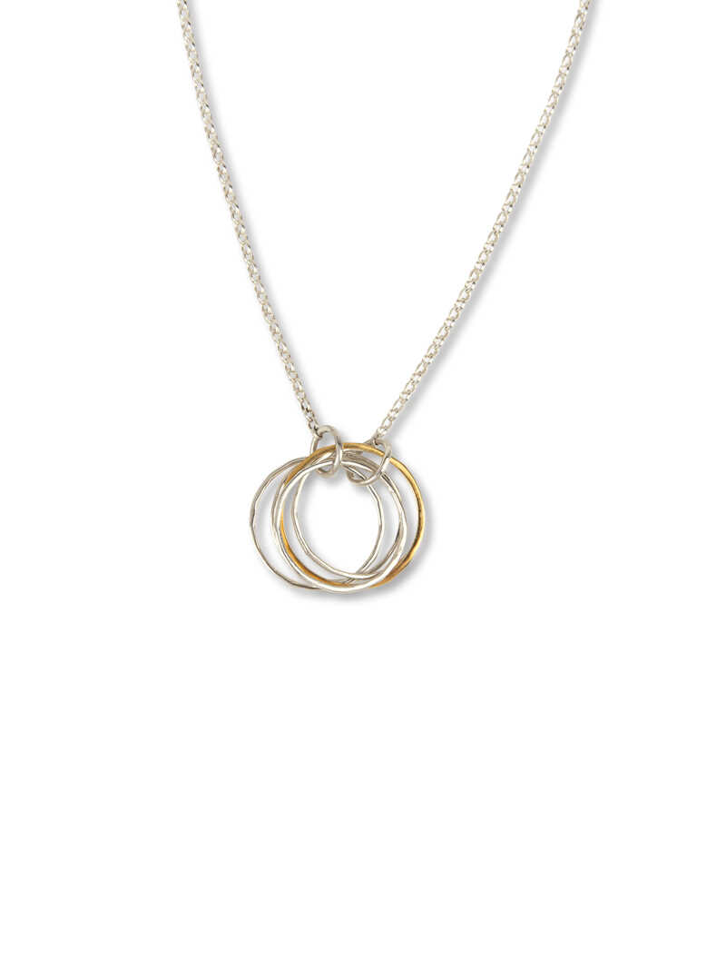 Silberkette Aeryn mit fünf Ringen für Damen