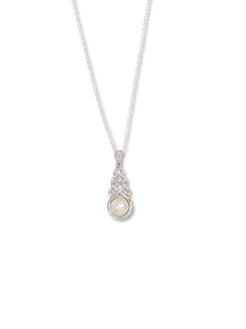 Silberkette 'Celtic Knot' mit Perle