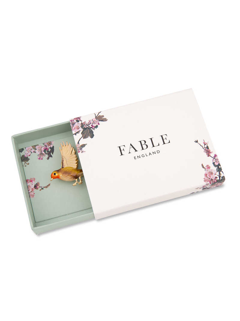 Alternatives Bild 1 zu Brosche Rotkehlchen