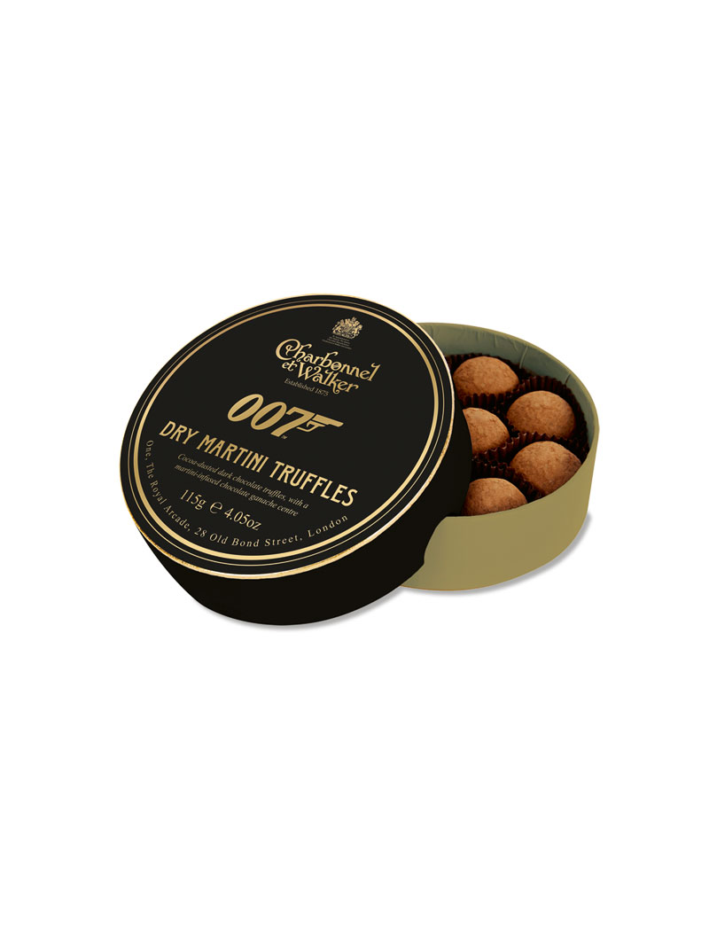 007 'Dry Martini Truffles' (Trüffelpralinen) vom Hoflieferanten der