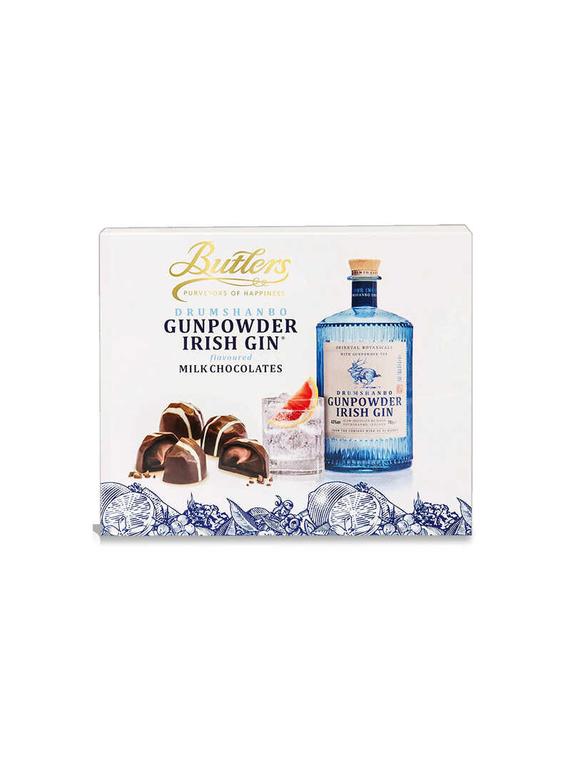 Produktbild zu Schokoladen-Pralinen mit Gunpowder Gin