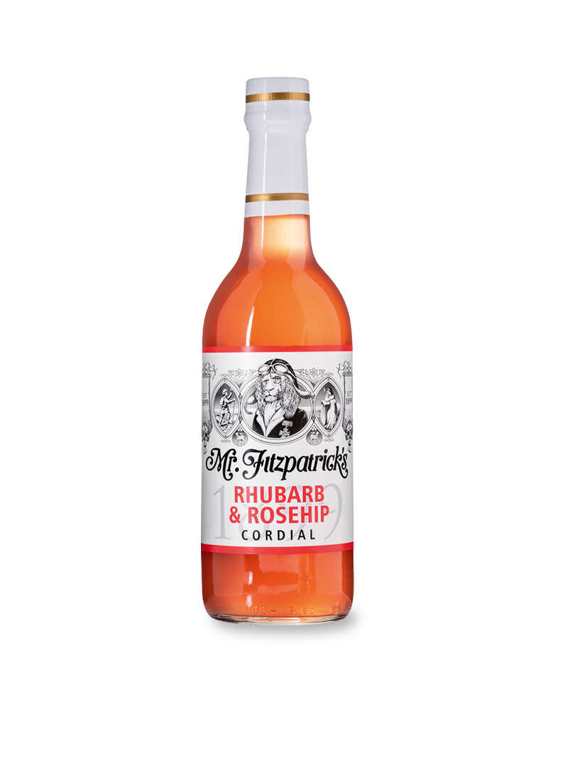 Produktbild zu Fruchtsirup Rhabarber und Hagebutte