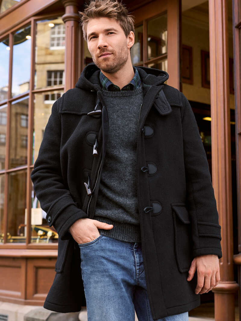 Alternatives Bild 1 zu Schwarzer Dufflecoat