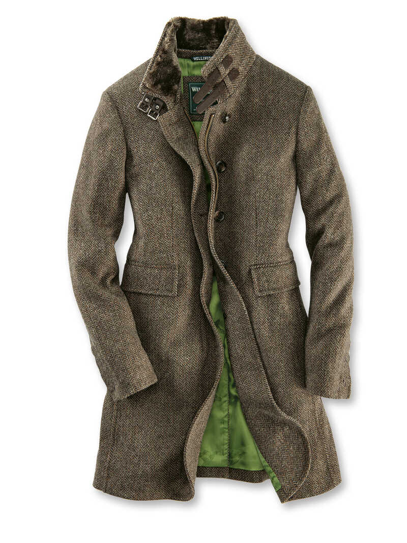 Alternatives Bild 1 zu Fischgrat-Mantel f�r Damen