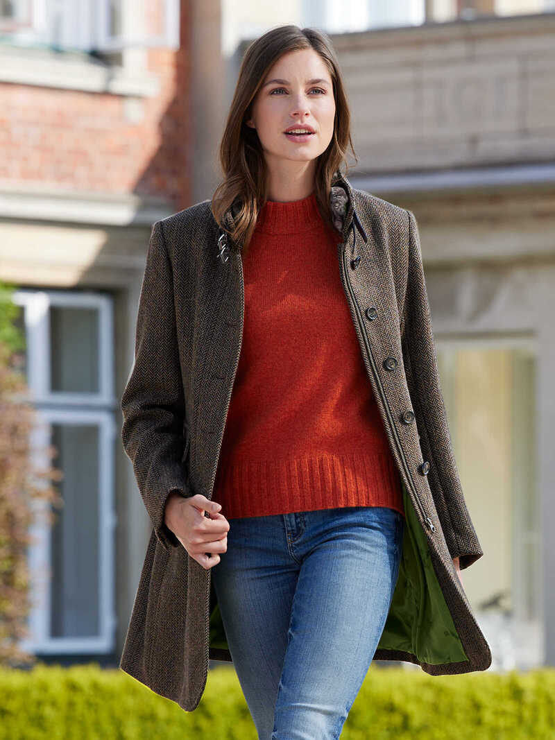 Alternatives Bild 2 zu Fischgrat-Mantel f�r Damen