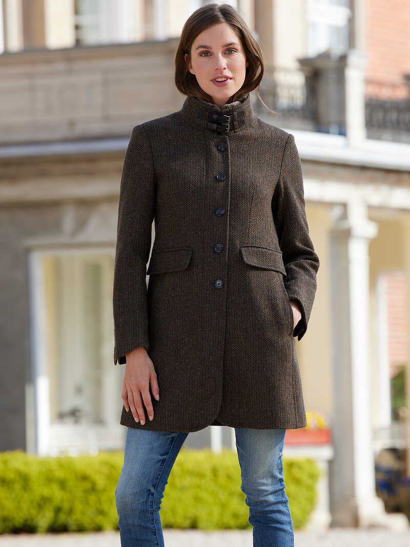 Alternatives Bild 3 zu Fischgrat-Mantel f�r Damen