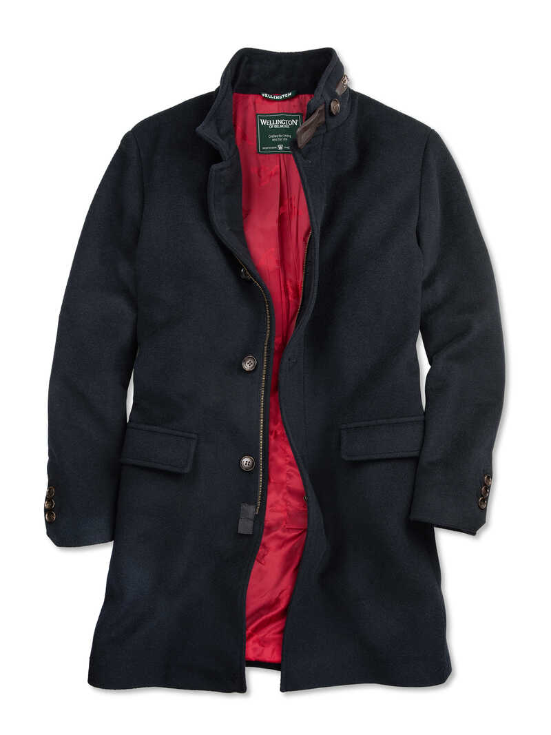 Produktbild zu Herren-Wollmantel in Navy