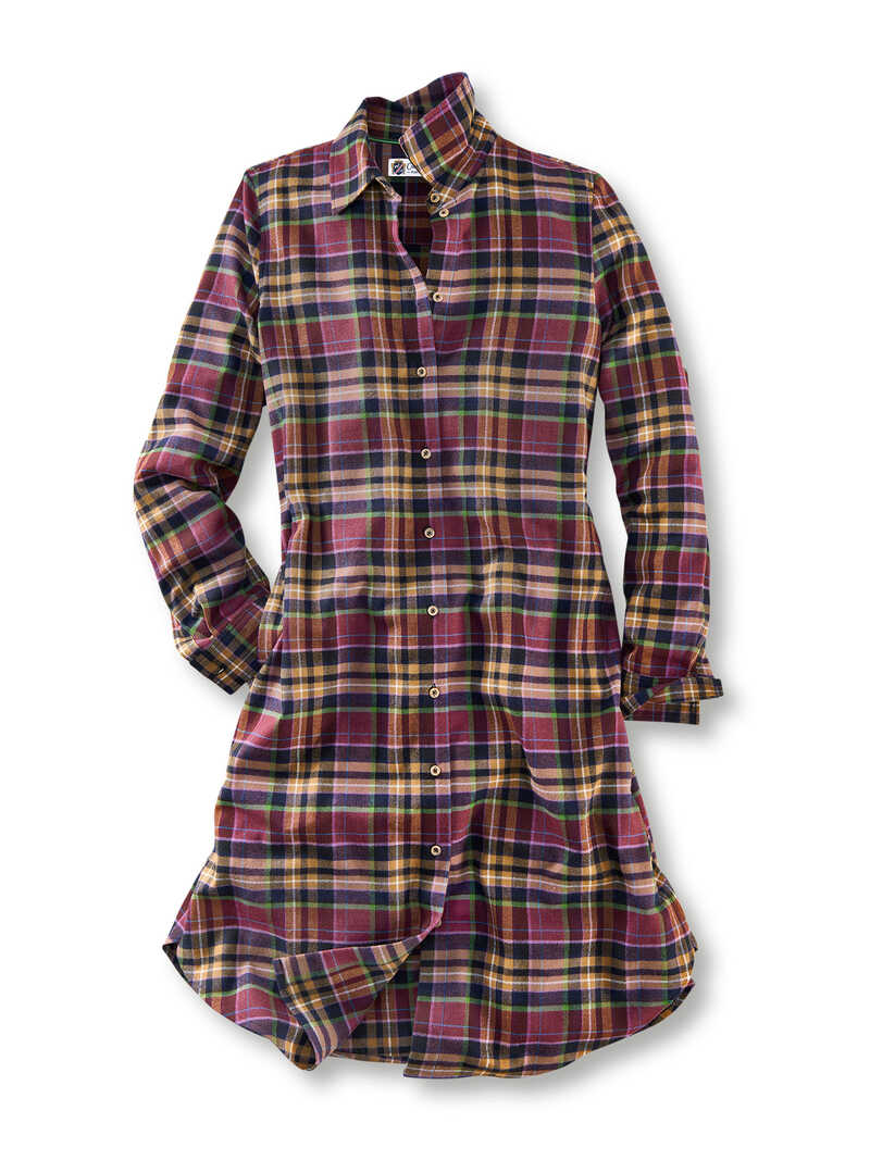 Alternatives Bild 1 zu Flanell-Hemdblusenkleid Heather