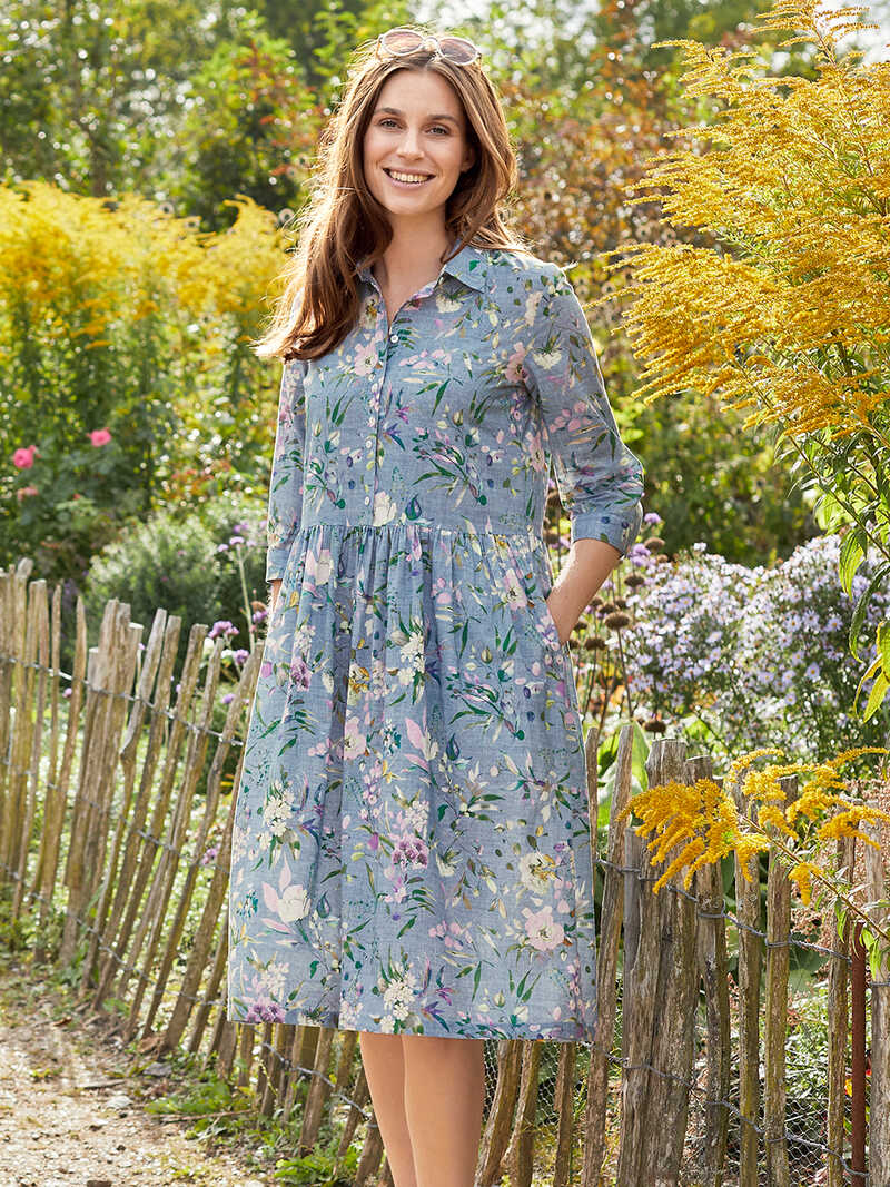 Alternatives Bild 2 zu Blumenkleid im Jeans-Look