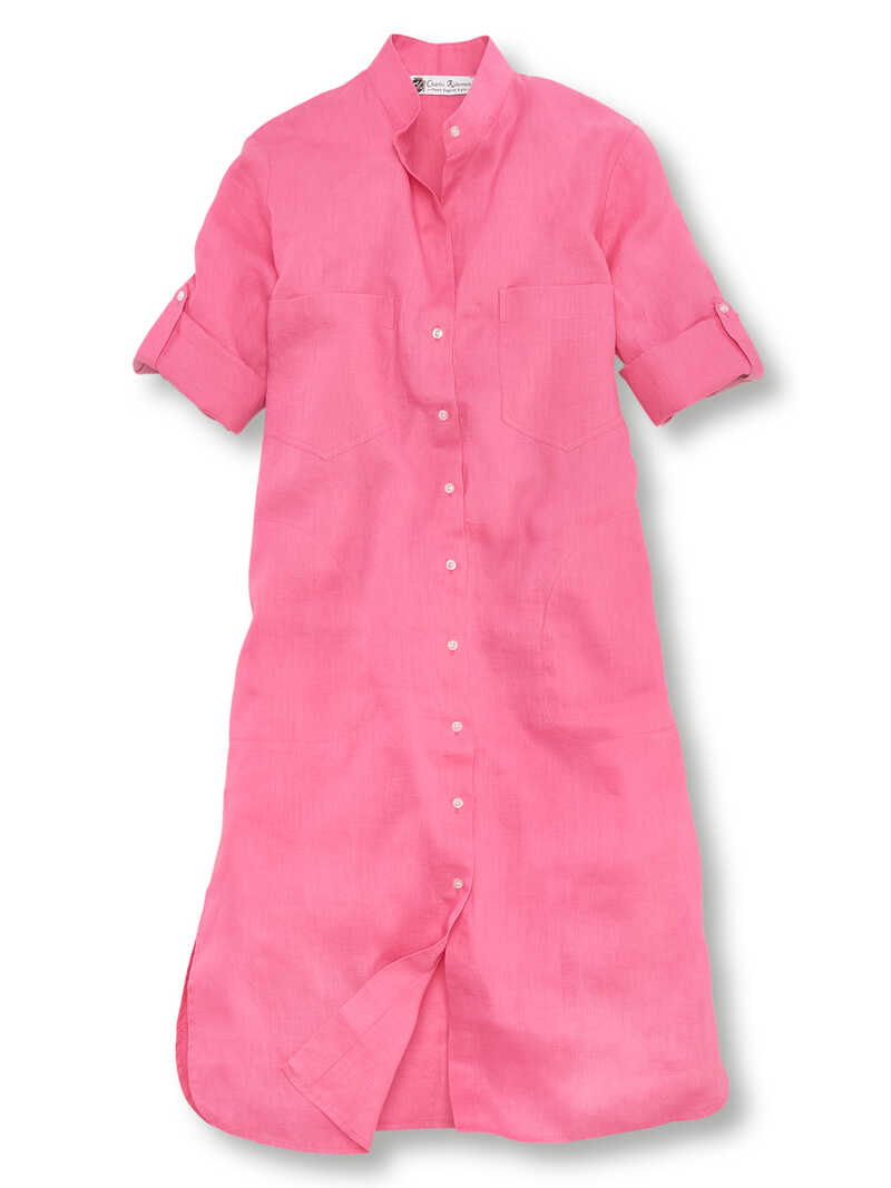 Alternatives Bild 1 zu Leinen-Hemdblusenkleid