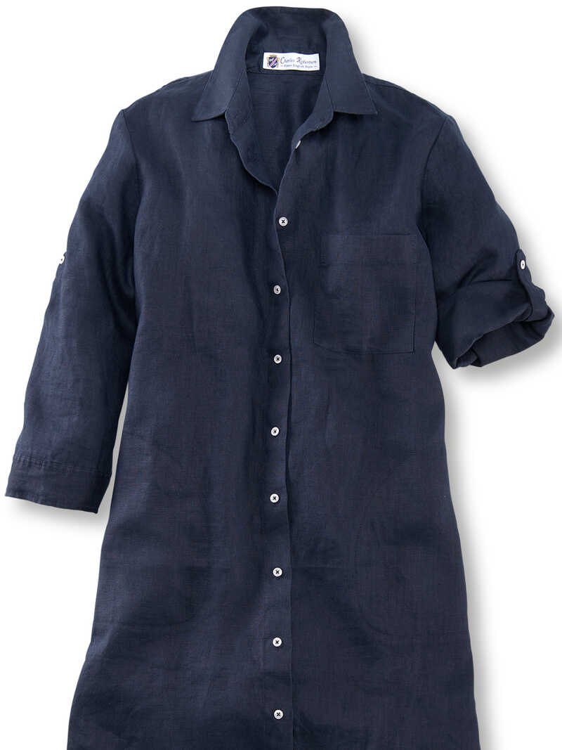 Alternatives Bild 2 zu Leinenkleid im Hemdblusenstil