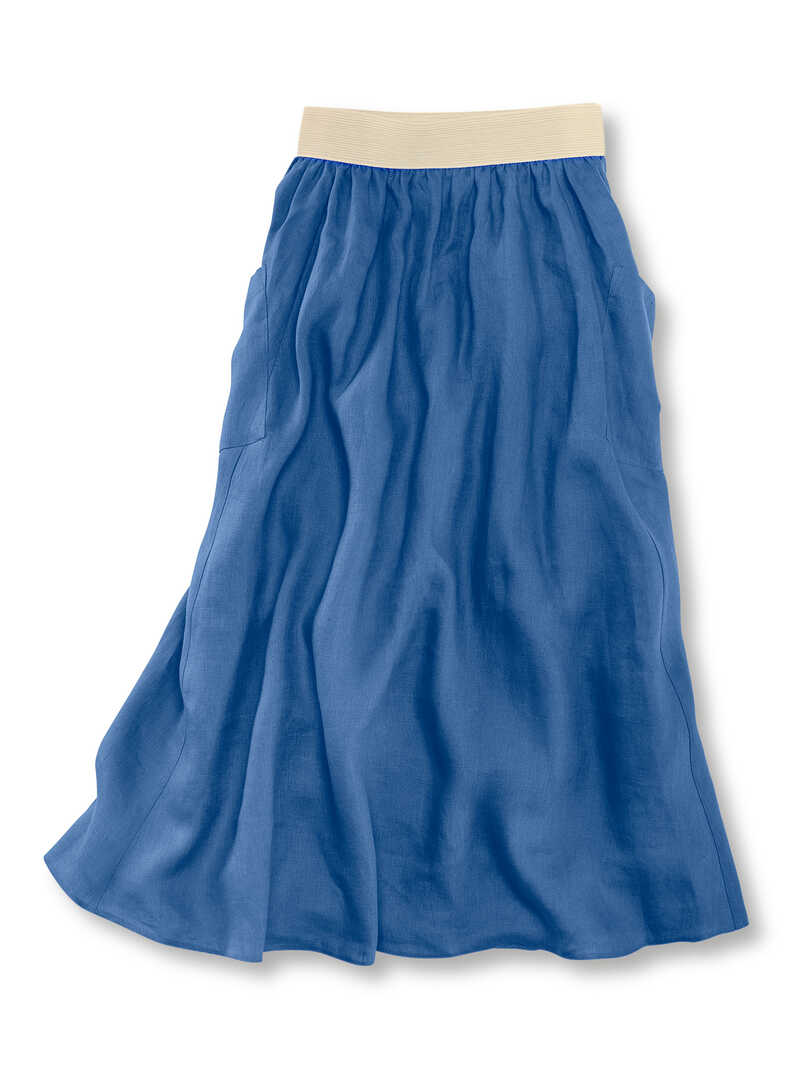 Produktbild zu Leinenrock mit zwei Taschen