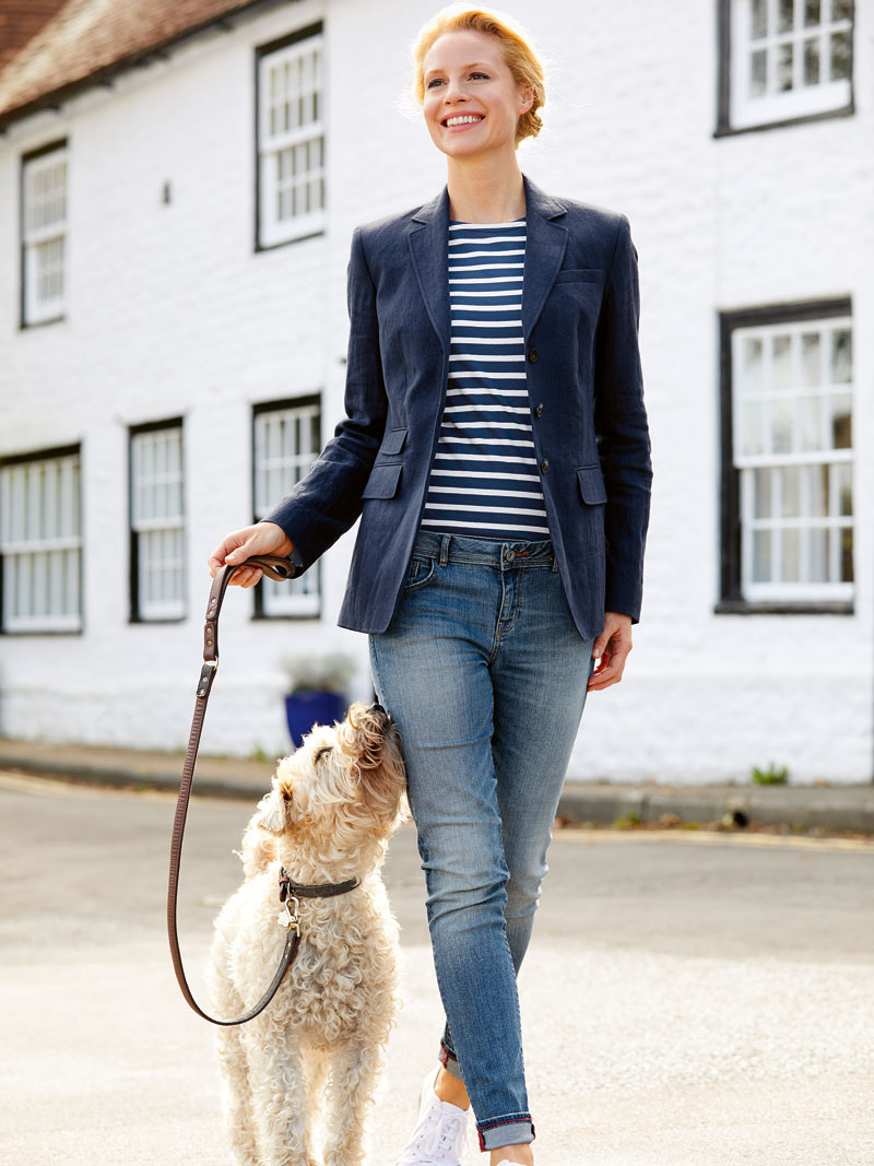 Produktbild zu Leinenblazer fr Damen