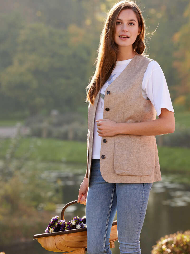 Alternatives Bild 2 zu Leinen-Weste fr Damen mit Imprgnierung