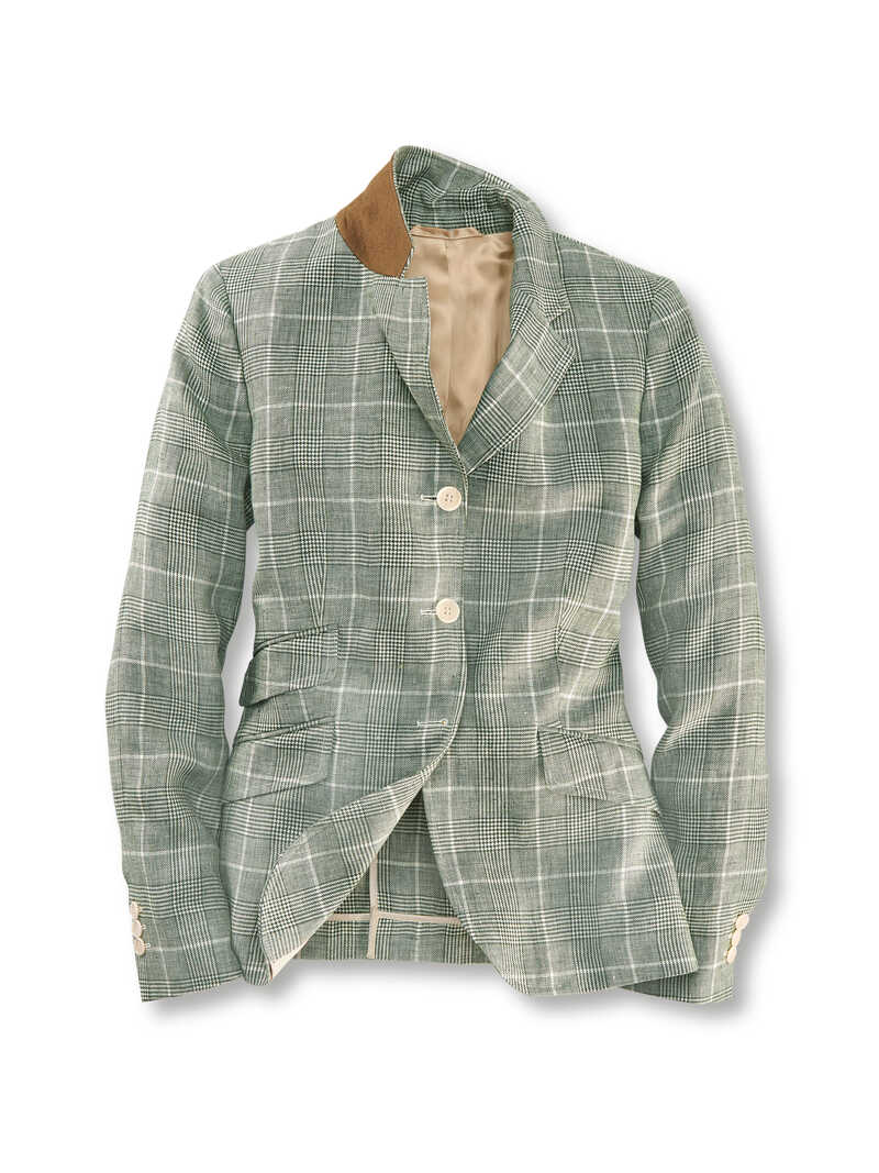 Agnes Orinda Plus Size Blazer - Karierte Bürojacke Mit Einknopf-Design Für Damen