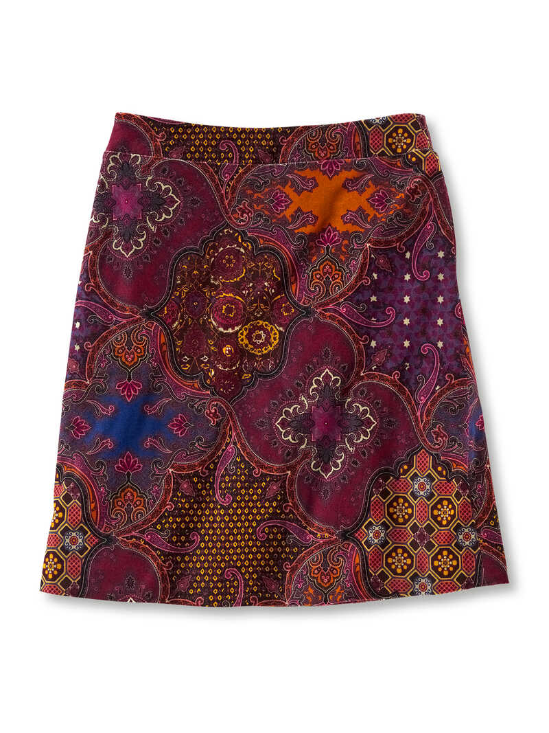 Produktbild zu Midi-Samtrock mit Paisleys