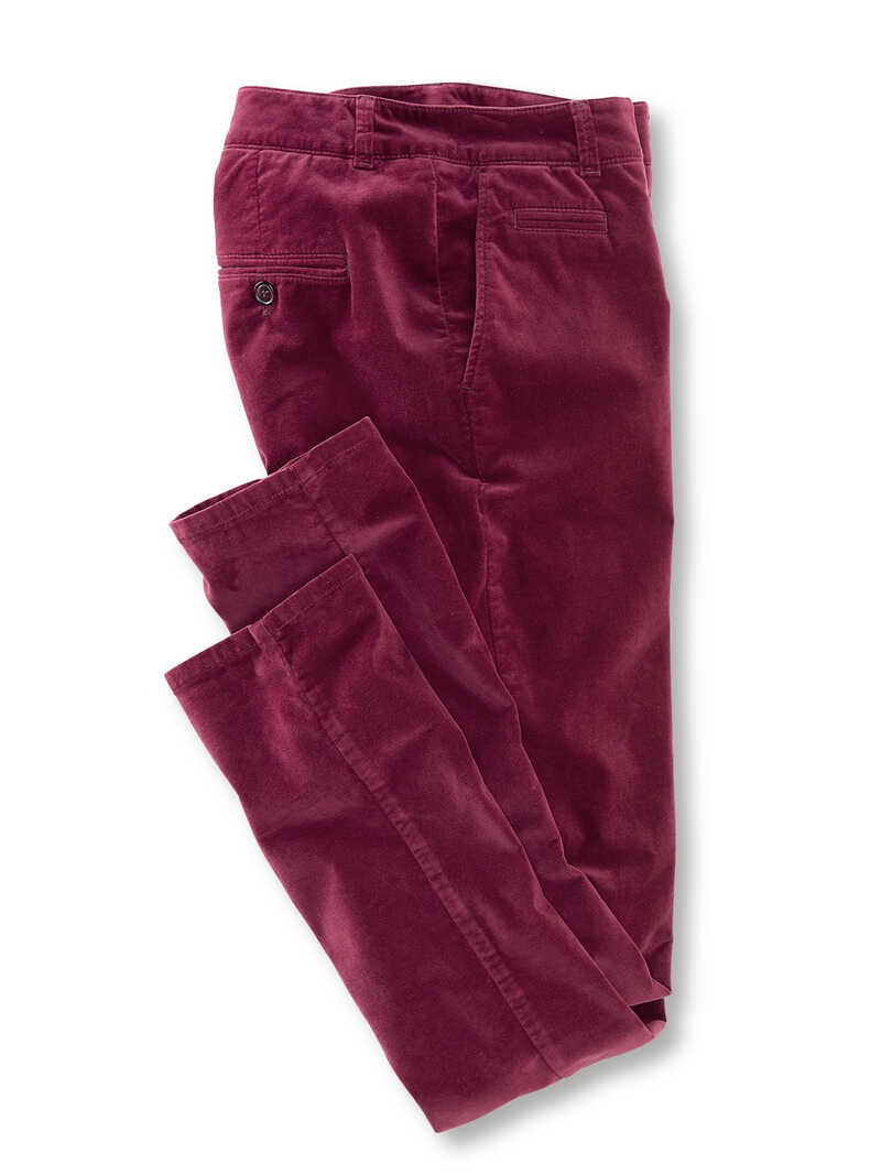 Produktbild zu Rote Samt-Chinohose