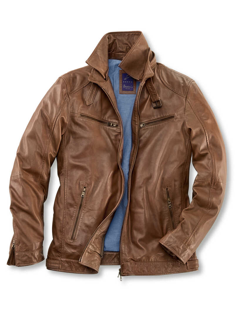 Produktbild zu Cabrio-Lederjacke aus Lammnappa