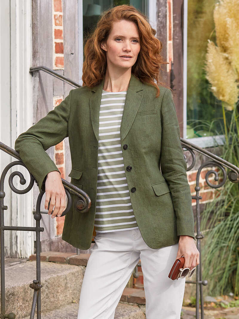 Produktbild zu Leinen-Damenblazer