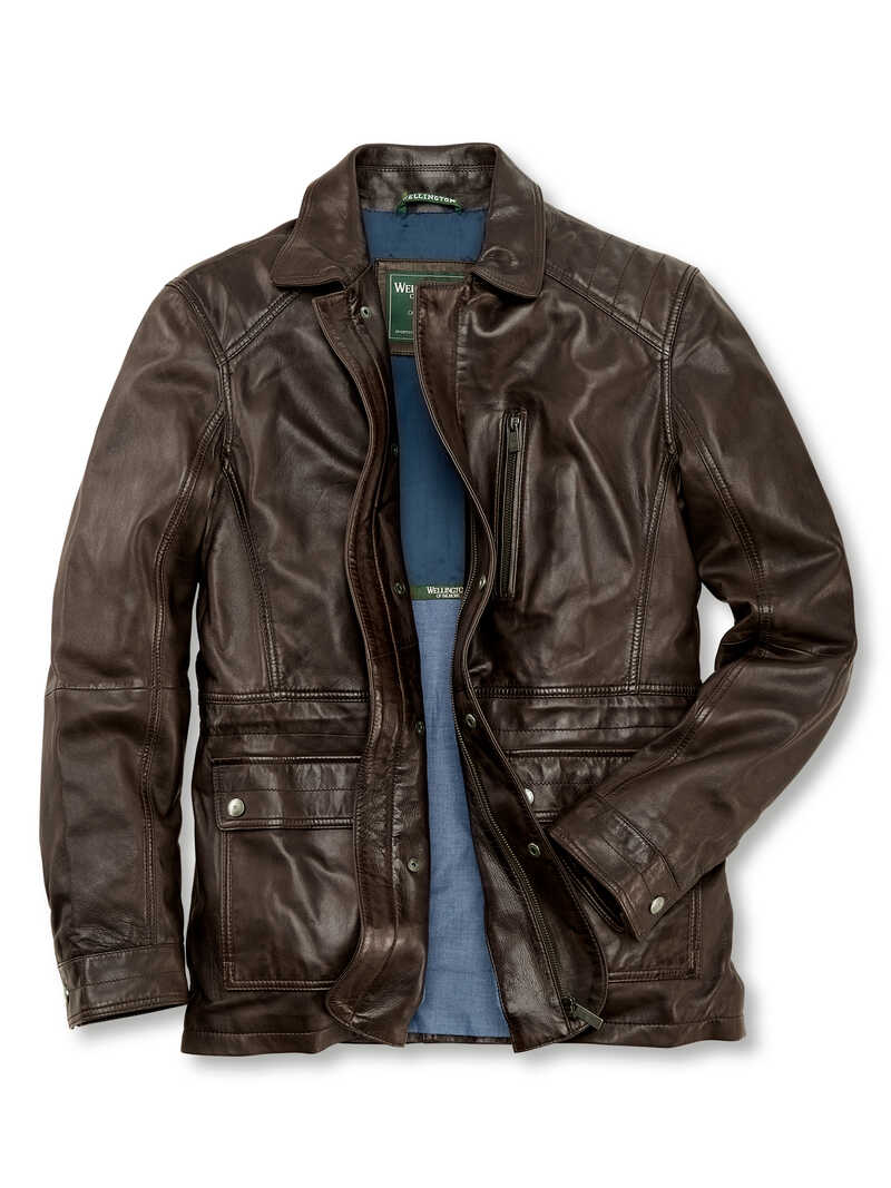 Produktbild zu Herren-Lederjacke aus Lammnappa