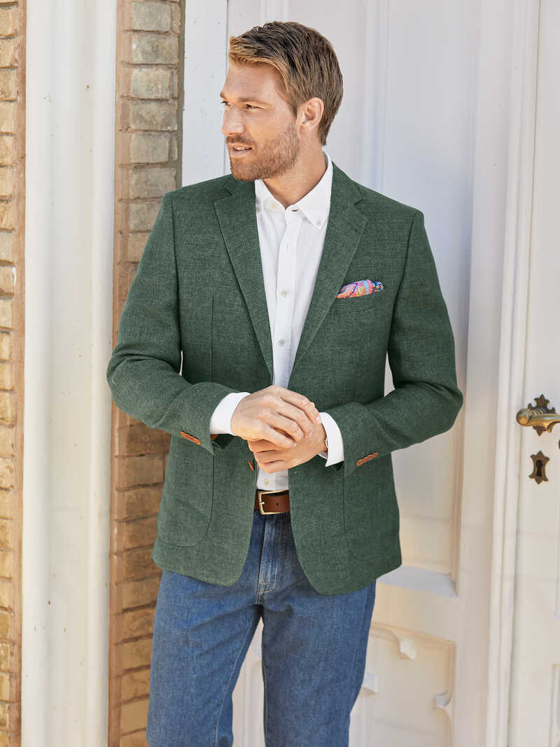 Alternatives Bild 1 zu Grnes Leinensakko