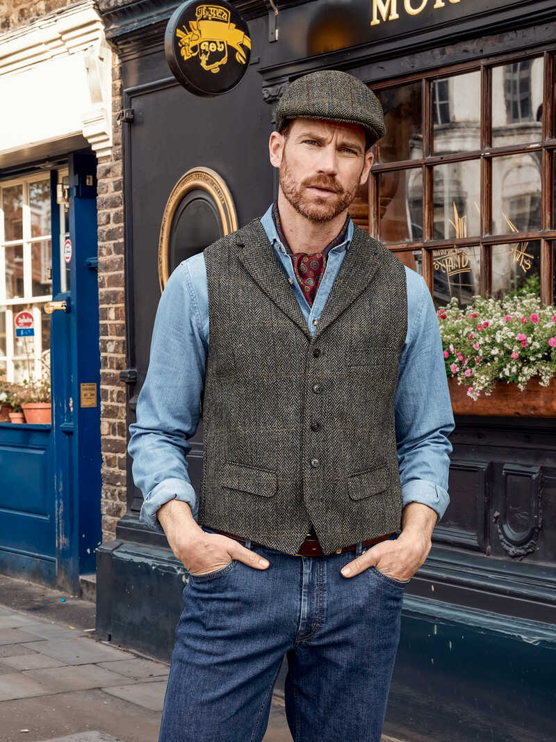 Produktbild zu Harris-Tweed-Weste Wales