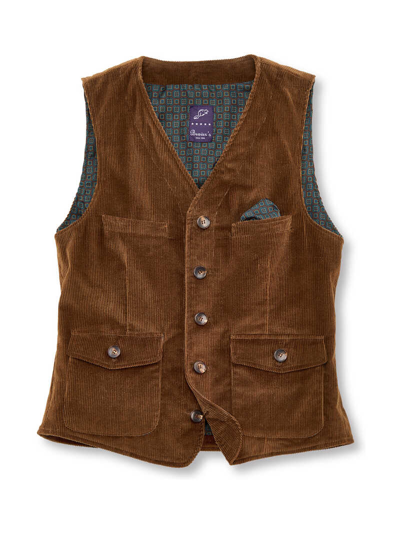 Produktbild zu Braune Cordweste fr Individualisten