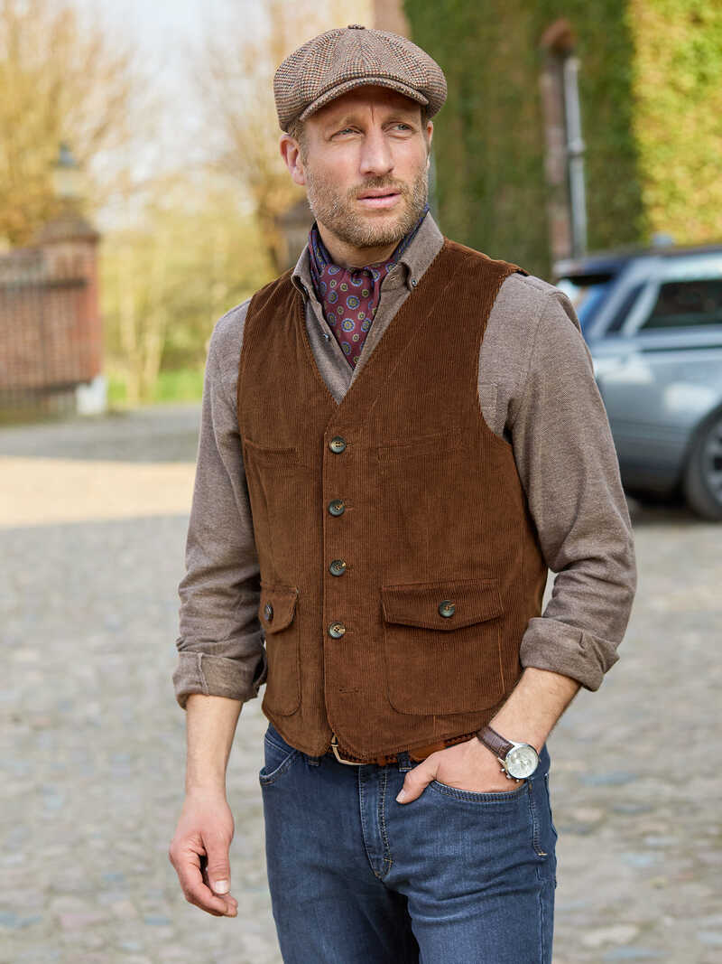 Alternatives Bild 2 zu Braune Cordweste fr Individualisten