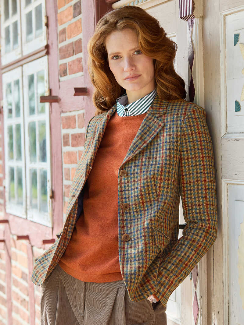 Alternatives Bild 1 zu Tweed-Blazer mit Kaschmir