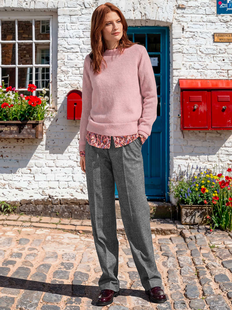 Alternatives Bild 1 zu Weite Glencheck-Hose