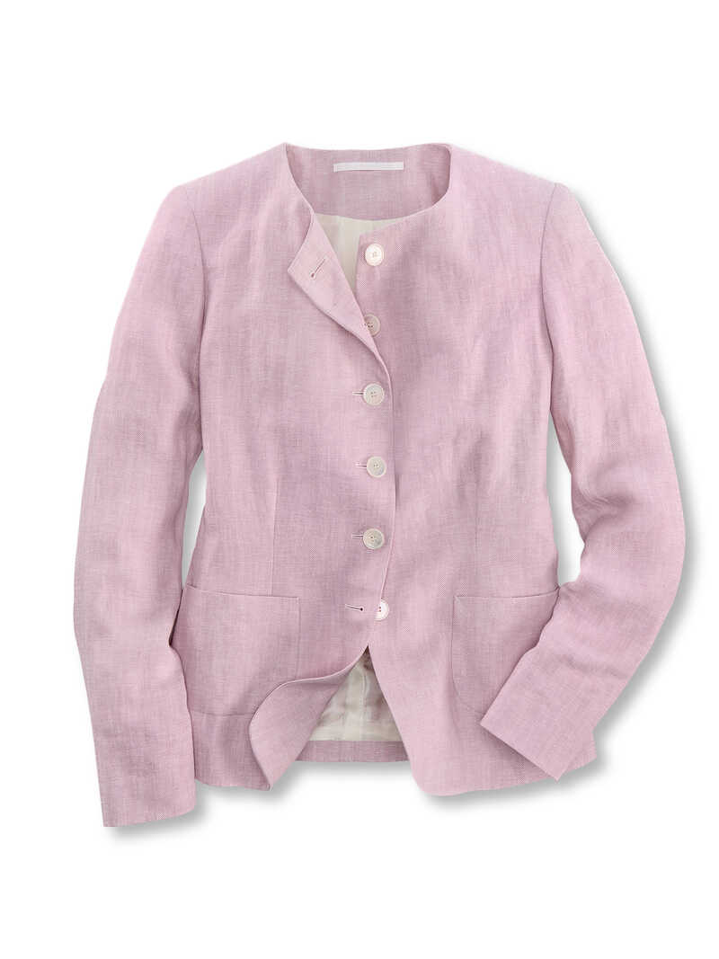 Produktbild zu Leinenblazer ohne Kragen