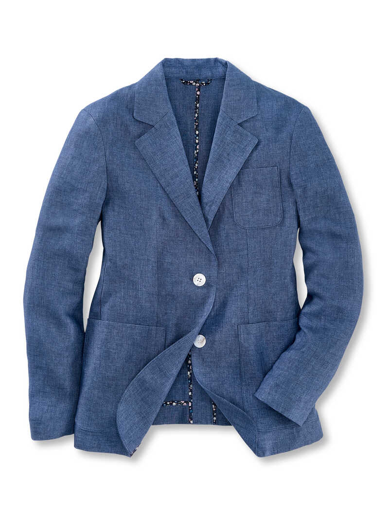 Alternatives Bild 1 zu Oversized-Leinen-Blazer