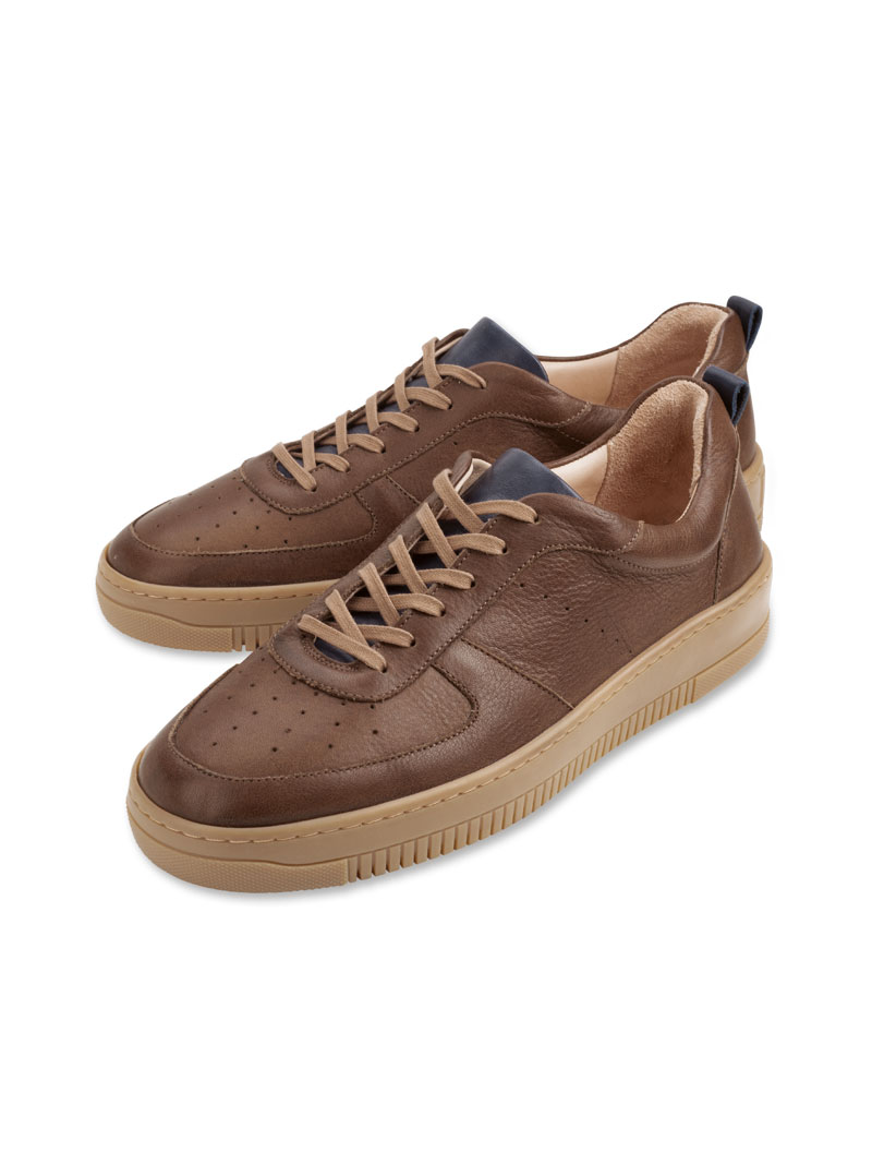leder sneaker in braun von robertson natural schuhe socken herren
