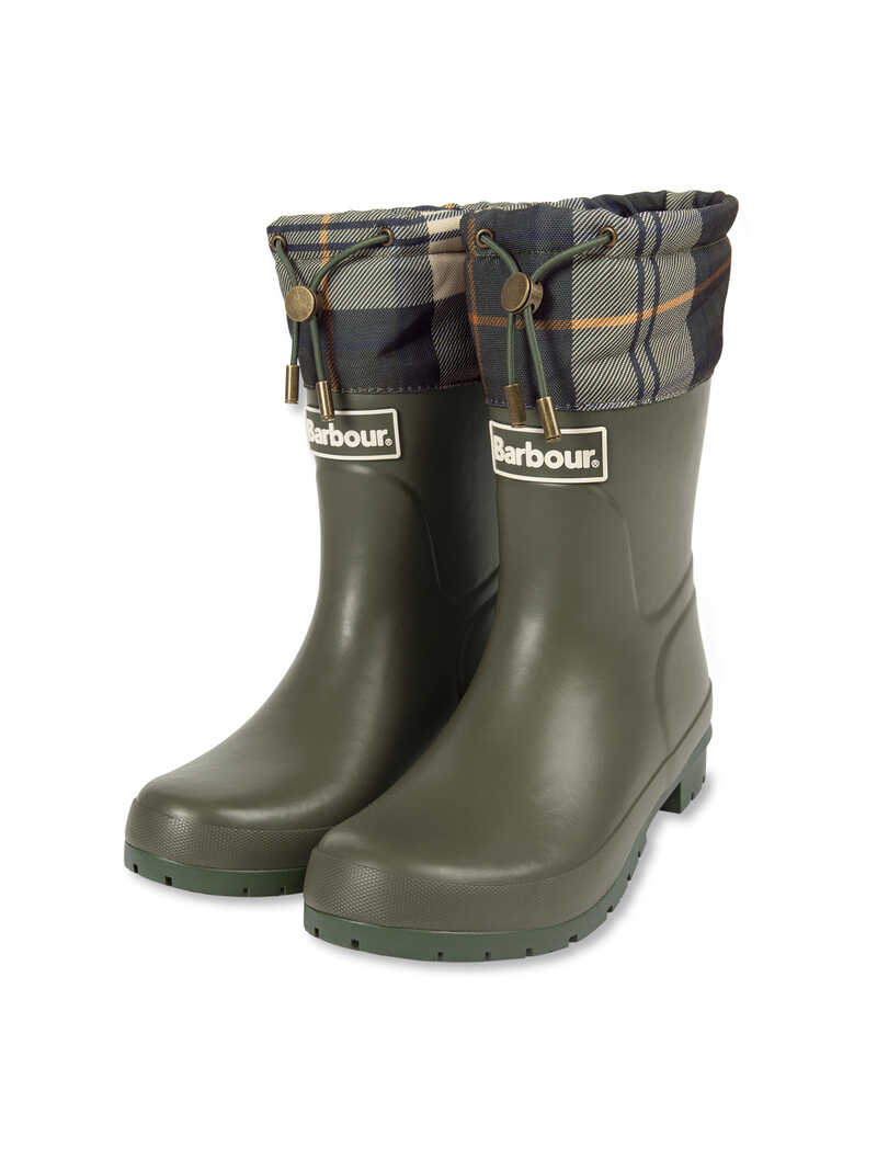 Produktbild zu Halbhohe Gummistiefel mit Tartanblende