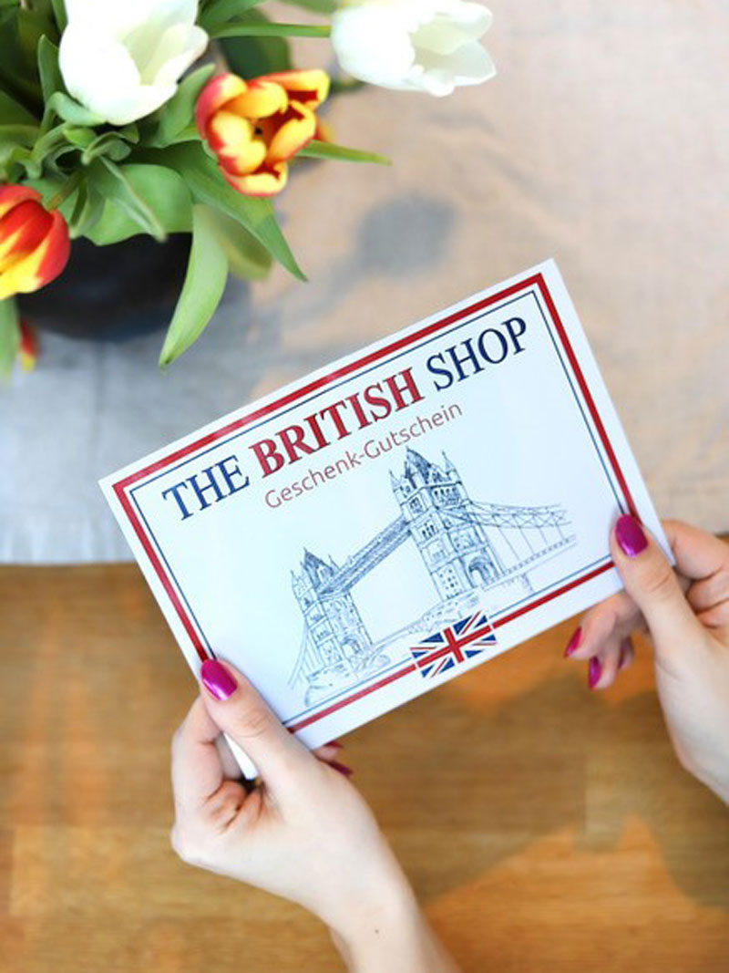 Produktbild zu  THE BRITISH SHOP Gutschein zum selbst Ausdrucken