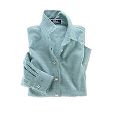 Flanell-Bluse im Herrenhemdenstil