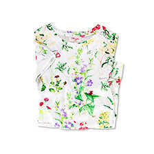 Alernatives Thumbnail 1 zu Weies Damen-Shirt mit Blumen-Print
