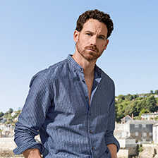 Alernatives Thumbnail 2 zu Seersucker-Stehkragenhemd