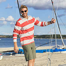 Alernatives Thumbnail 1 zu Rugby-Shirt in Rot-Wei