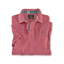 Rosa Herrenpolo Pique-Strick