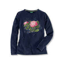 Alernatives Thumbnail 1 zu Langarmshirt mit rosa Blume