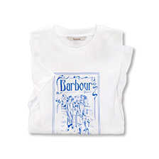 Wei�es Shirt mit Vintage-Print