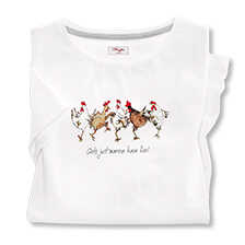 Alernatives Thumbnail 1 zu Wei�es T-Shirt mit H�hnerprint