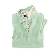 Poloshirt mit Bubikragen & Liberty-Print